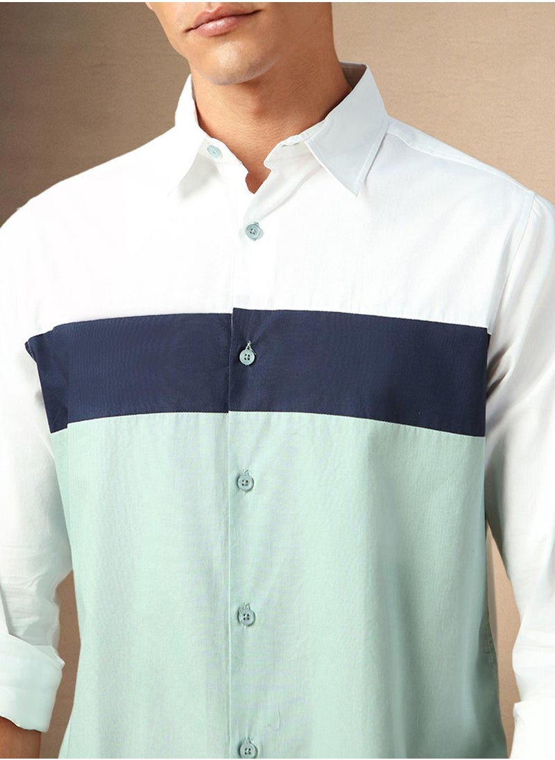 White, Navy And Sage Shirt For Men For Men - pzsku/Z9AA691AC747EA3F36D9CZ/45/_/1734344355/5d8cccdf-aa18-4b17-82b4-c0050c27d5f3