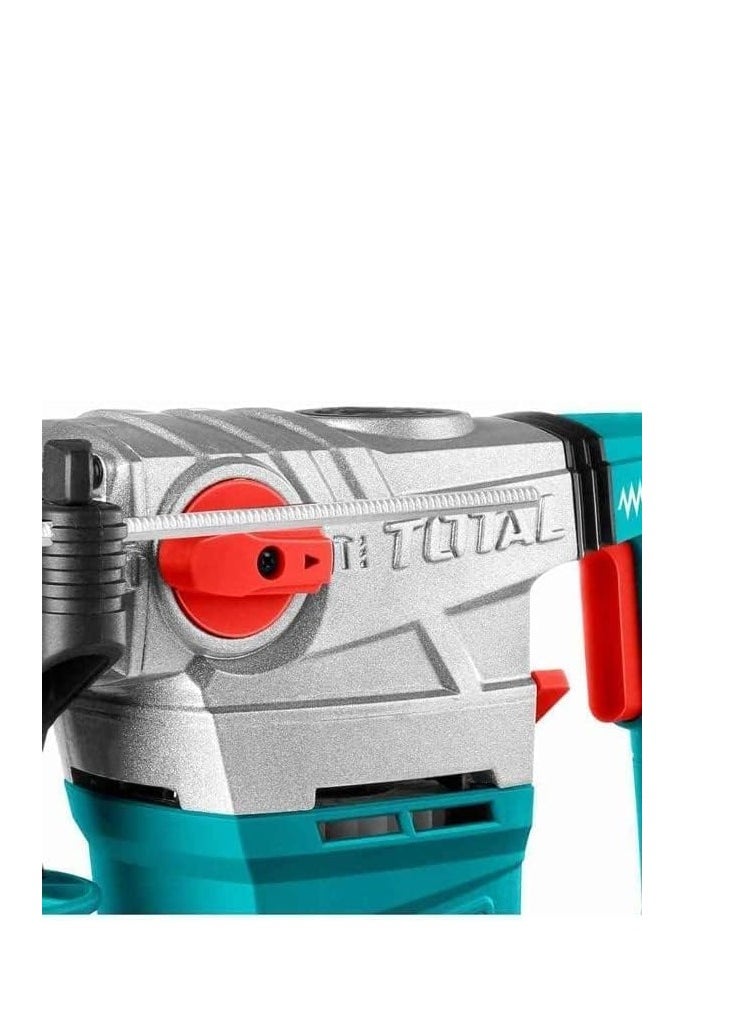 TOTAL - Total Eclectic Rotary Hammer TH118366 - 1800W 7.0J Impact Drill for Concrete, Steel & Wood - SDS Plus Chuck with Chisel-Locking System - Includes 3 Drills, 2 Chisels & Extra Carbon Brushes - Image 1