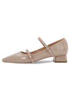 KUYING New Mary Jane Shoe Buckle Small Leather Shoes  - Image 1