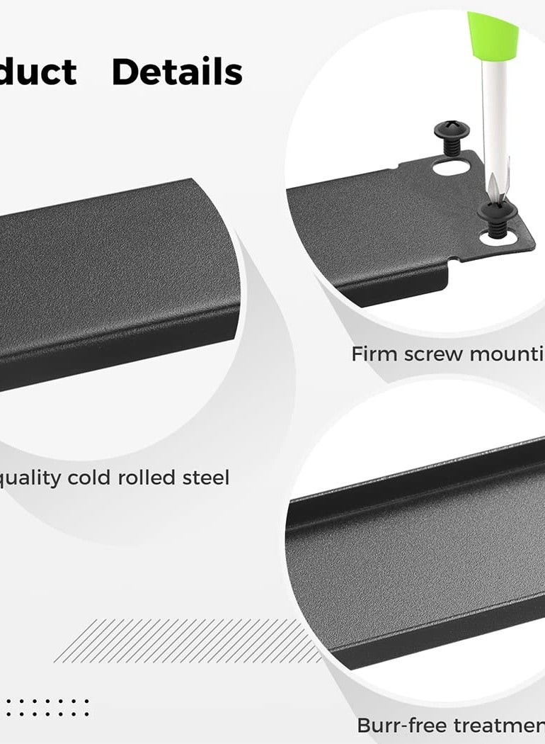 Zikra لوحة فارغة 1U، 5 قطع من لوحات ملء معدنية لتركيب الرف، مناسبة لخزائن/حاويات/خزائن الشبكة بحجم 19 بوصة، اللون: أسود. - Image 4