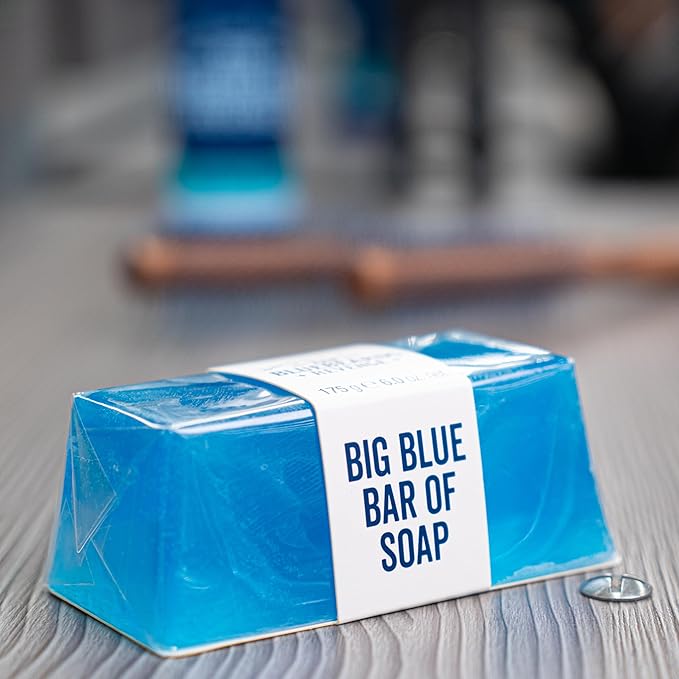 The Bluebeards Revenge Big Blue Bar of Soap Mens Moisturising Soap Bar For Sensitive Skin Sandalwood and Patchouli Scent 175g - Image 4