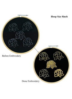 Embroiderymaterial Embroiderymaterial DIY Embroidery Kits for Beginners, Kid, & Adult with 2 Piece of Pattern Printed on Fabric/Cloth, Instruction Paper, Needle, Thread, Embroidery Hoop and All Required Material  - Image 3