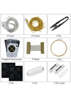Embroiderymaterial Embroiderymaterial DIY Embroidery Kits for Beginners, Kid, & Adult with 2 Piece of Pattern Printed on Fabric/Cloth, Instruction Paper, Needle, Thread, Embroidery Hoop and All Required Material  - Image 2