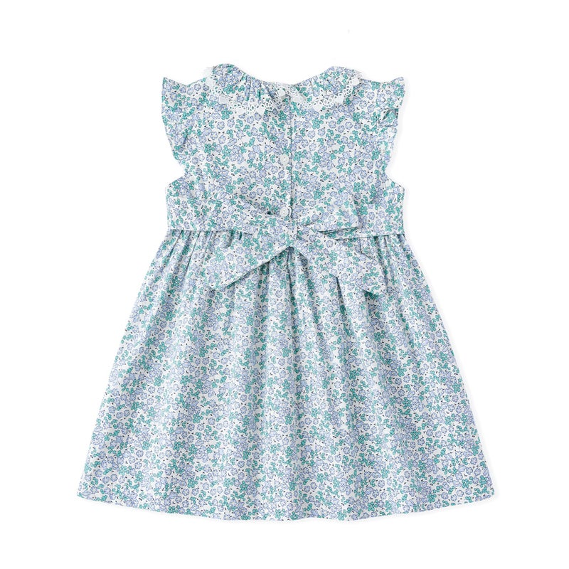 Simplee kids Baby Blue Dress Toddler Ruffled Dress Little Girls Casual Dress Playwear Sundress for Spring Summer 2T - Image 3