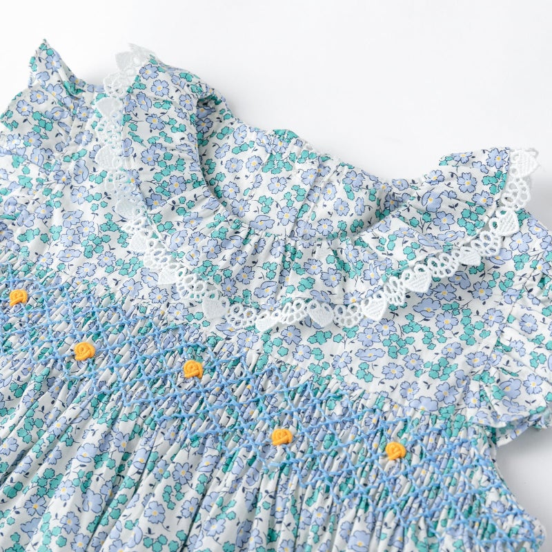 Simplee kids Baby Blue Dress Toddler Ruffled Dress Little Girls Casual Dress Playwear Sundress for Spring Summer 2T - Image 5
