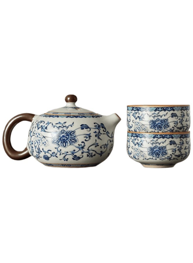 Shangyanfang Ru Kiln Teapot Home Office High-end Personal Gongfu Tea Set Tea Cup Single-use Tea Brewing Set - Image 5
