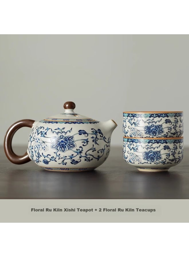 Shangyanfang Ru Kiln Teapot Home Office High-end Personal Gongfu Tea Set Tea Cup Single-use Tea Brewing Set - Image 1