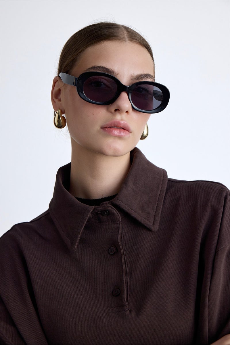 Manuka Premium Knitted Oversize Blouse Brown  - Image 3
