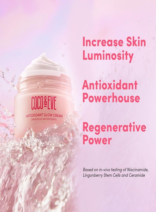 Coco & Eve Antioxidant Glow Cream. With Niacinamide, Hyaluronic Acid, & Ceramide to nourish, protect, repair & smoothen the skin. Suitable for sensitive skin (1.76 fl oz) - Image 3