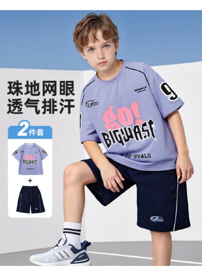 Bumblebee Boys' Summer Outfit 2025 New Collection Trendy Kids' Short-sleeve Sportswear Set For Stylish Boys - Image 1