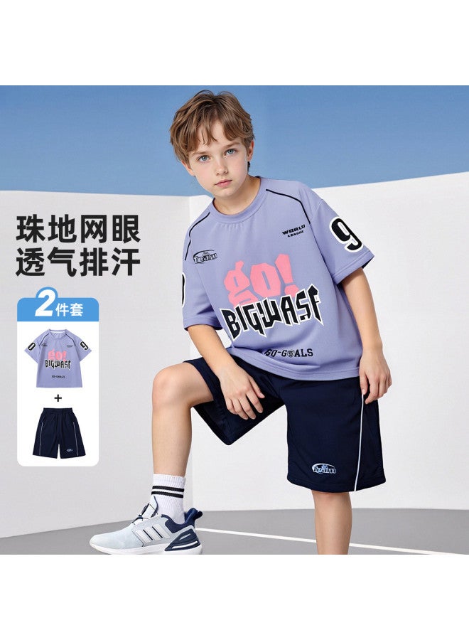 Bumblebee Boys' Summer Outfit 2025 New Collection Trendy Kids' Short-sleeve Sportswear Set For Stylish Boys - Image 2