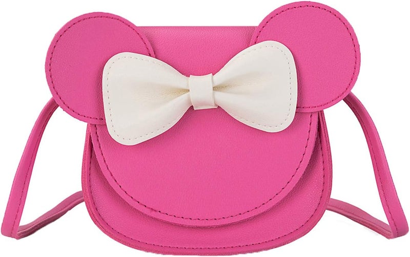 xperry Little Girls Toddlers Mini Crossbody Shoulder Bag Coin Purse with Cute Mouse Ear Bowknot - Image 1