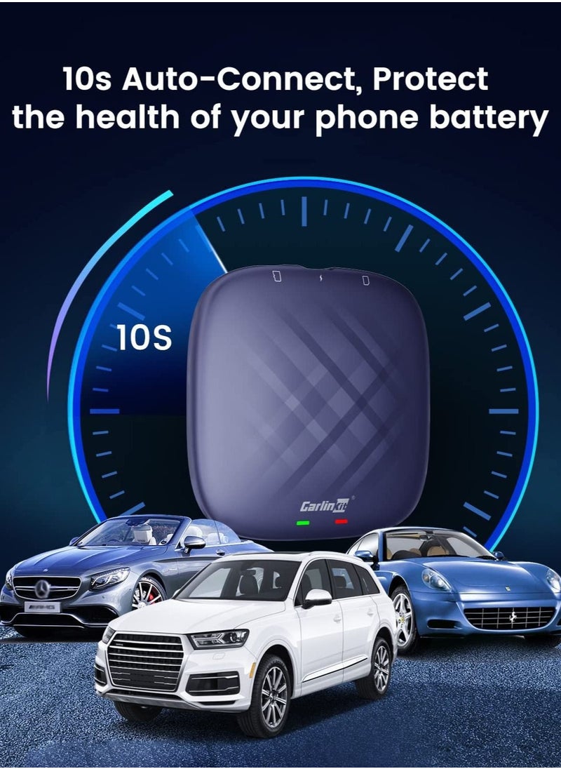 Carlinkit - Android 13.0 Carlinkit CarPlay Ai Box, 4GB + 64GB, Pro Series with Premium Qualcomm 8-cores, Built-in Multimedia 3-in-1 Adapter / Google Play / Android Auto, Only for Cars with OEM Wired CarPlay - Image 1