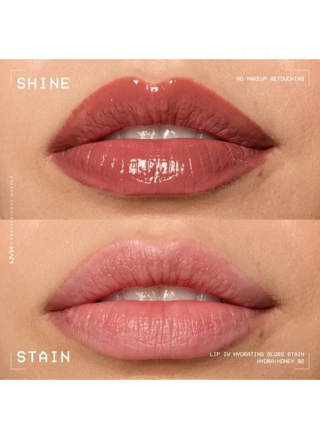 نيكس مكياج المحترفين Lip Iv Hydrating Gloss Stain Lip Gloss Up To 12Hr Hydration High Pigment Wet Shine Finish Cocoa Quench!