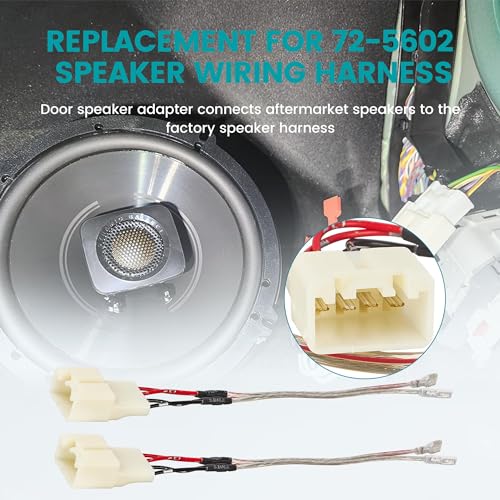 NuIth 6.5 Inch Front Rear Door Speaker Spacer W/Speaker Wiring Harness for 2012-2020 Ford Mustang/Fusion/Focus/Escape/Fiesta/Edge, 6.5” Speaker Adapter Kit for F150 Transit - Image 5