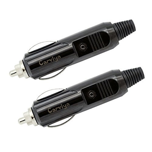 Carviya 3 5 6 8 10 15 20 Amp Male Car Cigarette Lighter/Aux Socket Plug Connector 12 Volt With Fuse Diode Indicator (5A / 2 Pack) - Image 1