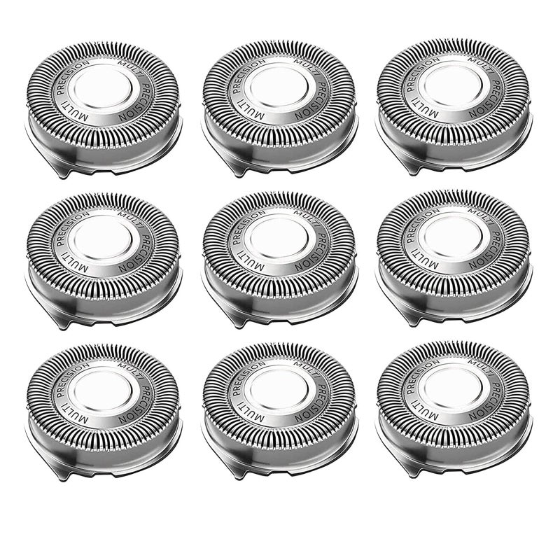 Gleway SH5052 Replacement Heads Compatible with Philips Series 5000 SH50 Electric Shavers SH50 Shaving Razor Heads Compatible with Norelco 5210 5100 5590 PT730 AT830 Shavers 9 Pack