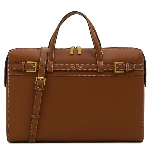 Miraggio Shalom Laptop Bag | 14 inch Padded Laptop Sleeve With Adjustable & Detahcable Strap | Unisex Laptop Bags For Office | Laptop Cover Bag (Brown) - Image 2