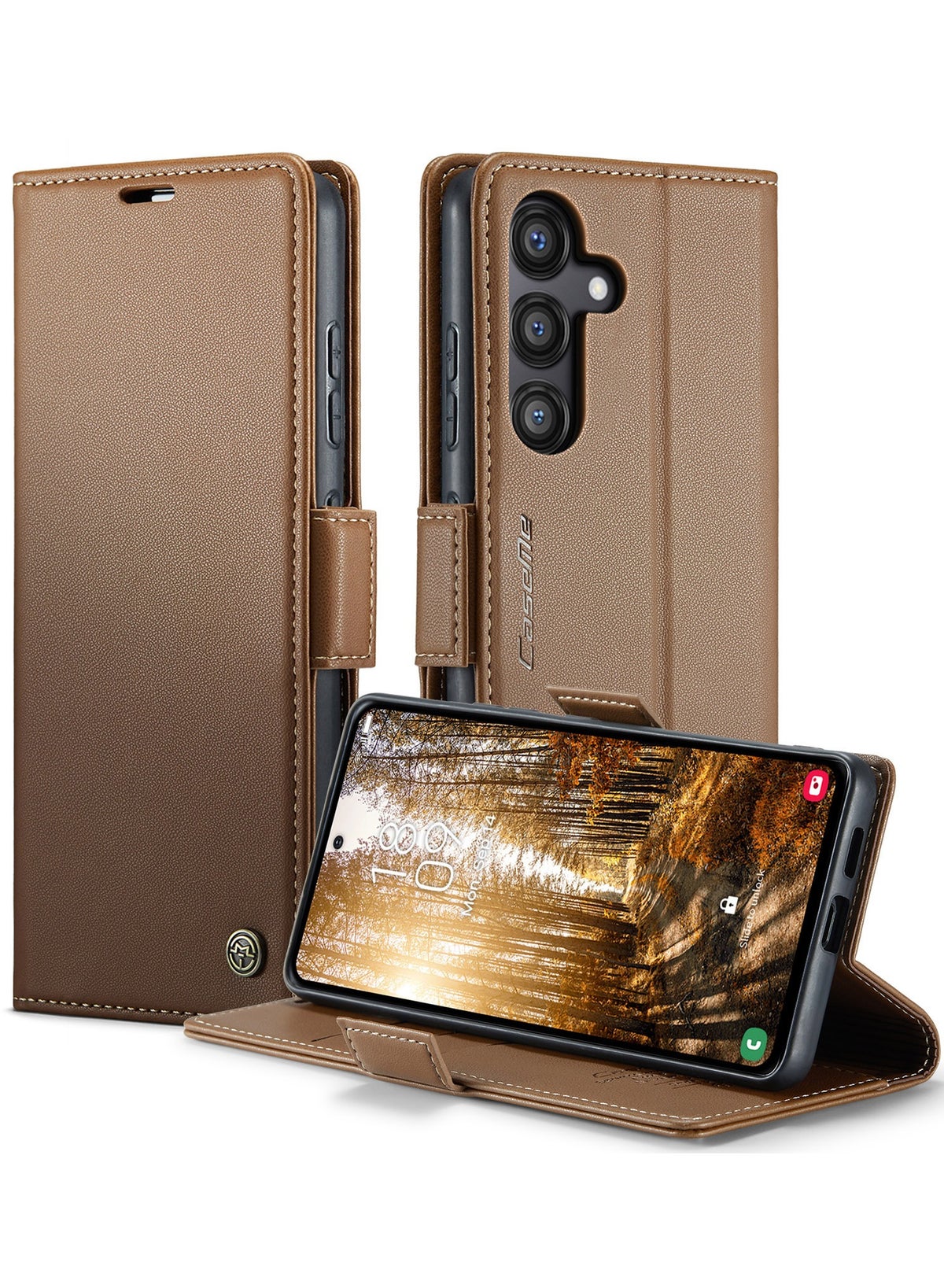 Generic For Samsung Galaxy S24 FE Cover, Soft PU Leather Shockproof ...