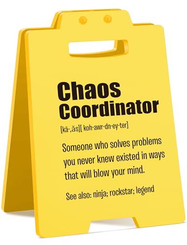MAMAGIFTREE Chaos Coordinator Gifts | Funny Thank You Gift for Coworkers, Bosses, Managers, Teachers, Nurses Appreciation | Motivation Office Decor for Women & Men Cubicle Accessories Work Anniversary Desk Sign - Image 1