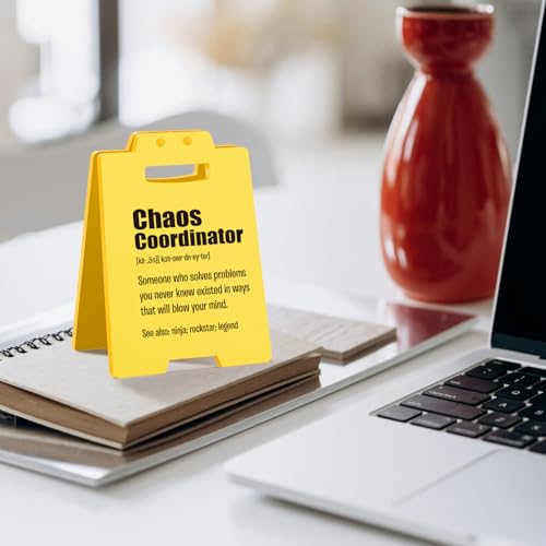 MAMAGIFTREE Chaos Coordinator Gifts | Funny Thank You Gift for Coworkers, Bosses, Managers, Teachers, Nurses Appreciation | Motivation Office Decor for Women & Men Cubicle Accessories Work Anniversary Desk Sign - Image 5