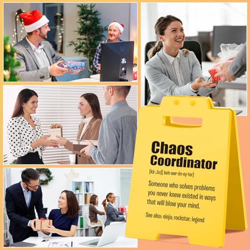 MAMAGIFTREE Chaos Coordinator Gifts | Funny Thank You Gift for Coworkers, Bosses, Managers, Teachers, Nurses Appreciation | Motivation Office Decor for Women & Men Cubicle Accessories Work Anniversary Desk Sign - Image 2