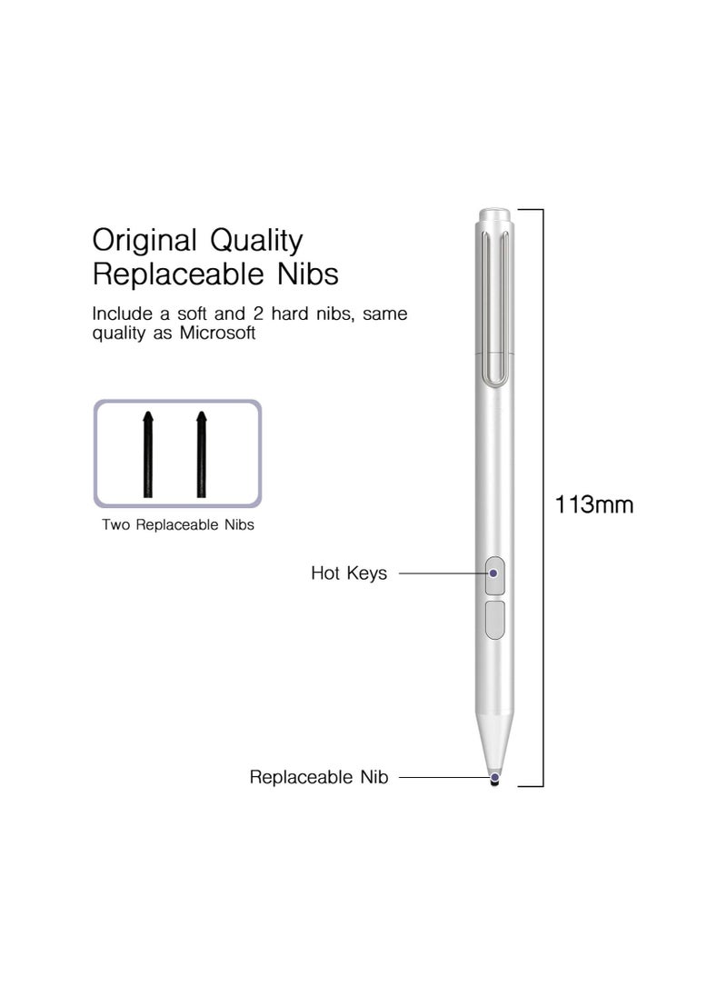 SYOSI - Pen for Microsoft Surface, Palm Rejection, 1024 Levels Pressure, Flex & Soft Hb Nib, Compatible with Surface Pro/Book/Laptop/Go, Including 2 Spare Nibs, for Creators, Businessers and Students - Image 1