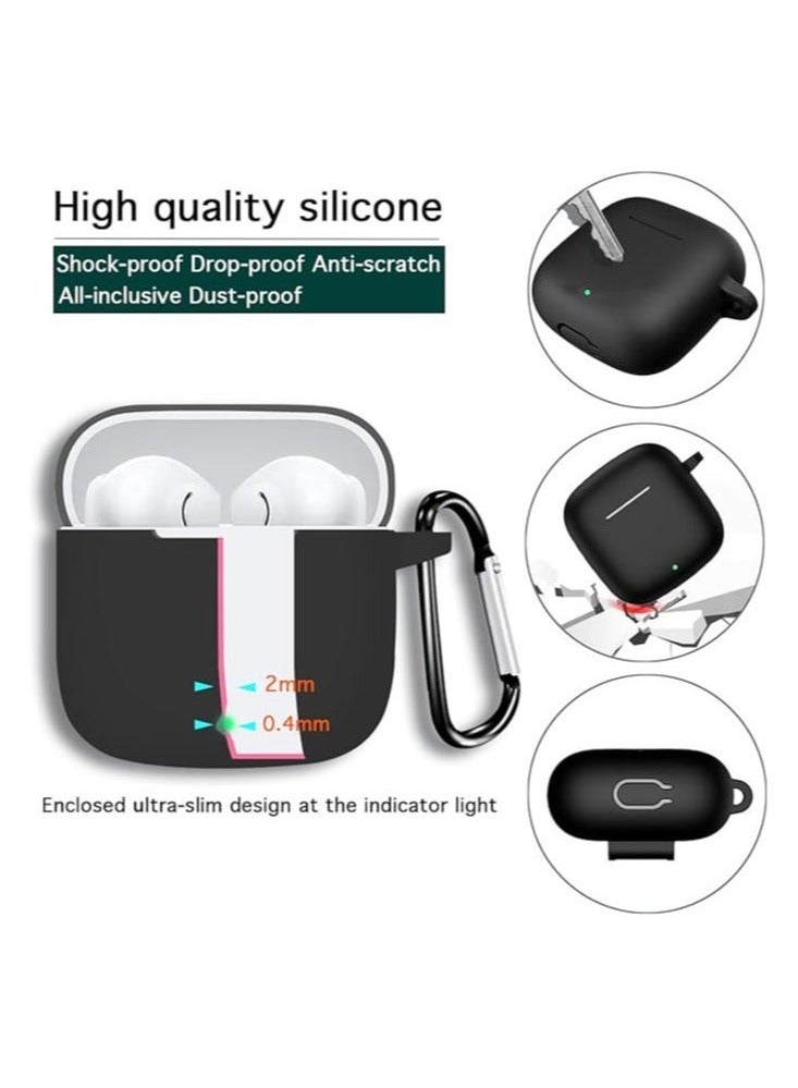Silicone Protective Case Cover for Huawei FreeBuds Se 2/ Se 3 with Cleaner Kit (Black) - Image 3