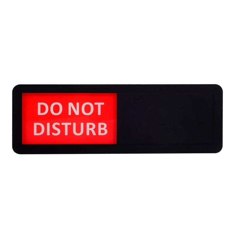 Kichwit Privacy Sign for Office Door, Do Not Disturb Sign, Welcome Please Knock, Black, 8.2 x 2.8 Inches - Image 5
