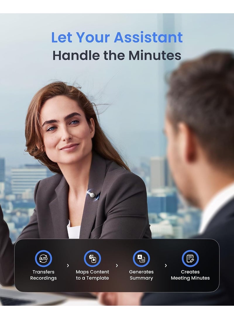SwitchBot AI MindClip 64GB Wearable AI Voice Recorder, Smart Meeting Note Taker with AI Speech Recognition, Voice-to-Text Transcription, AI Writing Assistant, Digital Dictation Device, 300 Minutes Free Monthly AI Service - Image 5