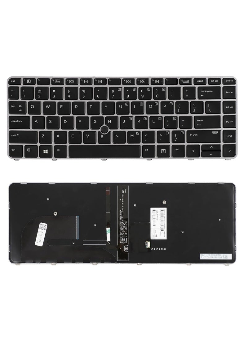 Generic Laptop Replacement Keyboard with Pointing with Backlight Keyboard for HP 745 G3/ 745 G4 /EliteBook 840 G3/840 G4/ 836308-001 821177-001 819877-001  - Image 1