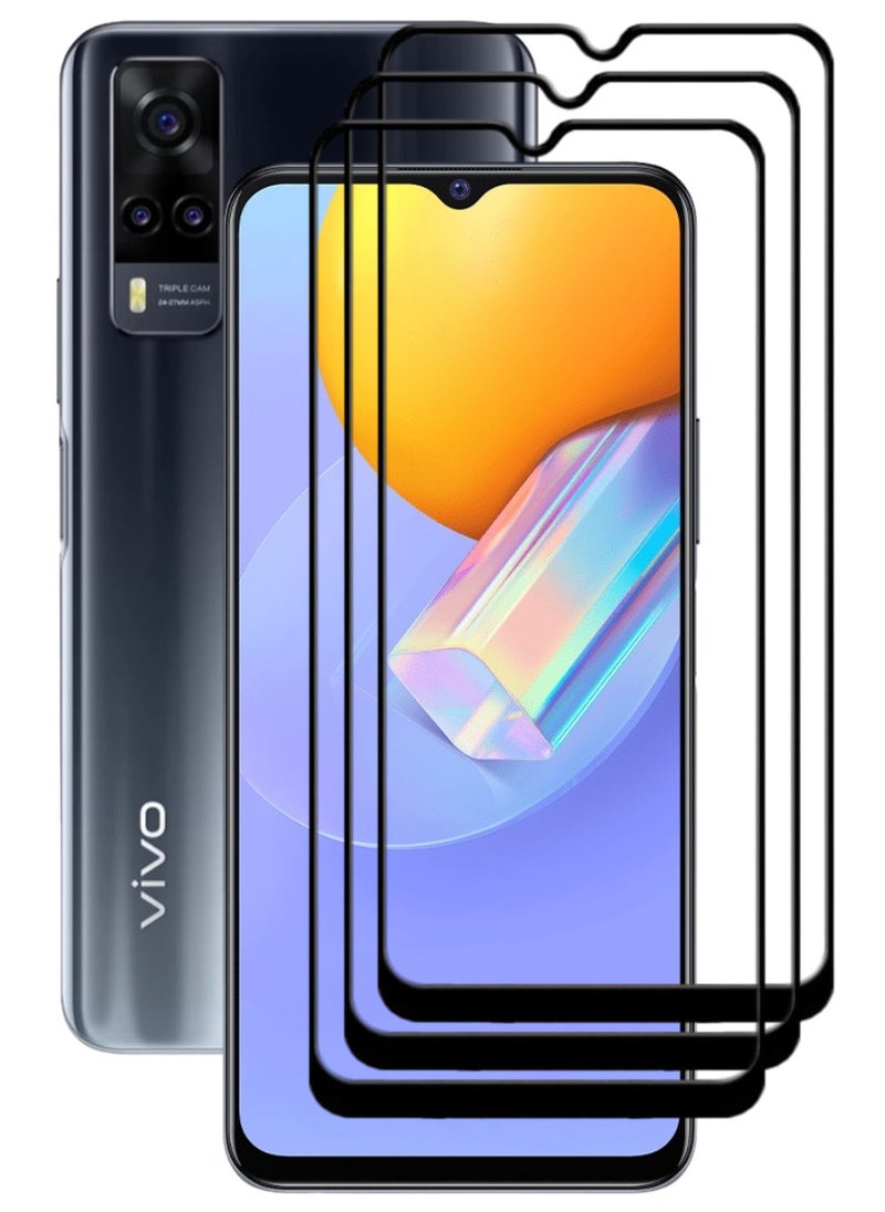 ACLIX 3 Pieces Antistatic ESD Dustproof Premium Quality High Definition Tempered Glass Screen Protector Designed For vivo Y51 (2020) - Image 1