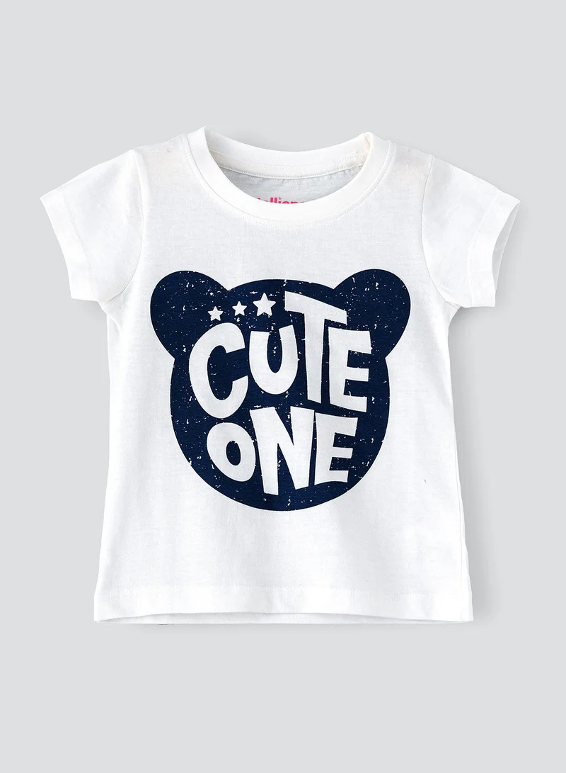 جيلين Basic round neck graphic t-shirt