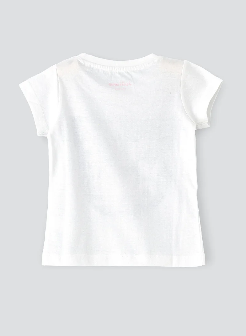 جيلين Basic round neck graphic t-shirt