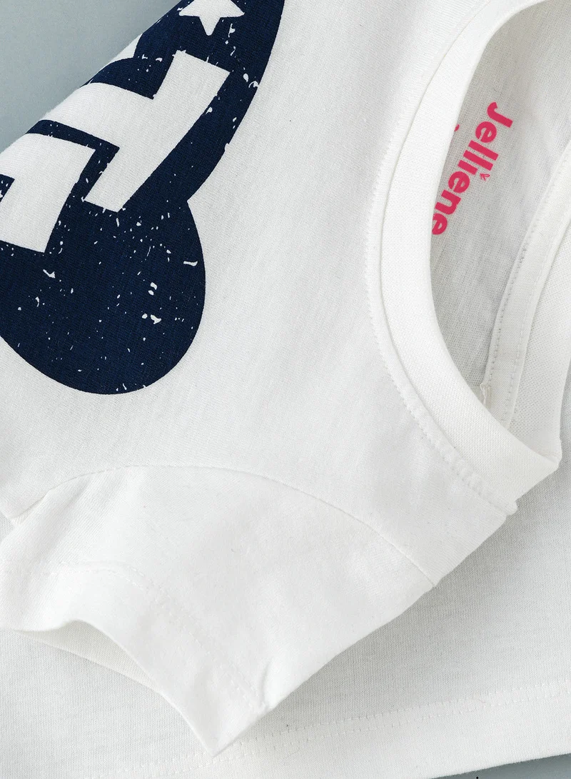 Jelliene Basic round neck graphic t-shirt