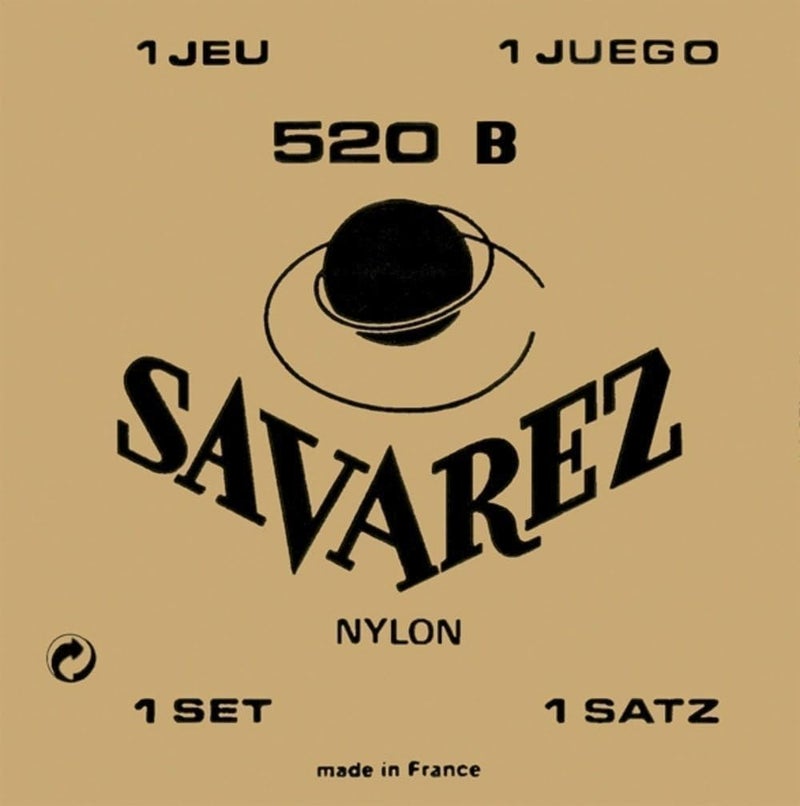 Savarez 520B Traditional Classical Guitar Strings, Low Tension, White Card - Image 1