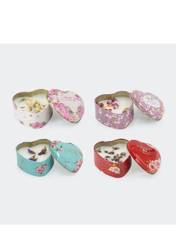 Generic Heart-Shaped Scented Candles – Aromatic Home Fragrance, Attractive Scents, 2 Pieces with Different Scents  - Image 1