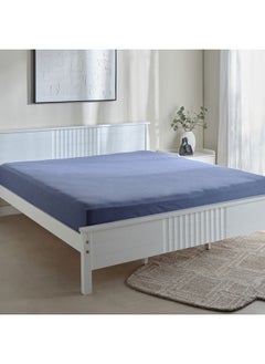 Home Box Lavish Triblend Melange Aouli Printed Cotton King Fitted Sheet 180 x 200 x 33 cm  - Image 1