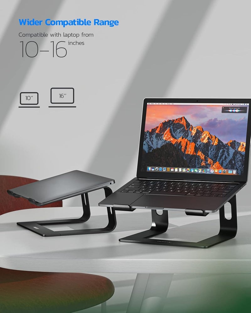 nulaxy Laptop Stand, Ergonomic Aluminum Laptop Computer Stand, Detachable Laptop Riser Notebook Holder Stand Compatible with MacBook Air Pro, Dell XPS, HP, Lenovo More 10-15.6” Laptops - Image 4