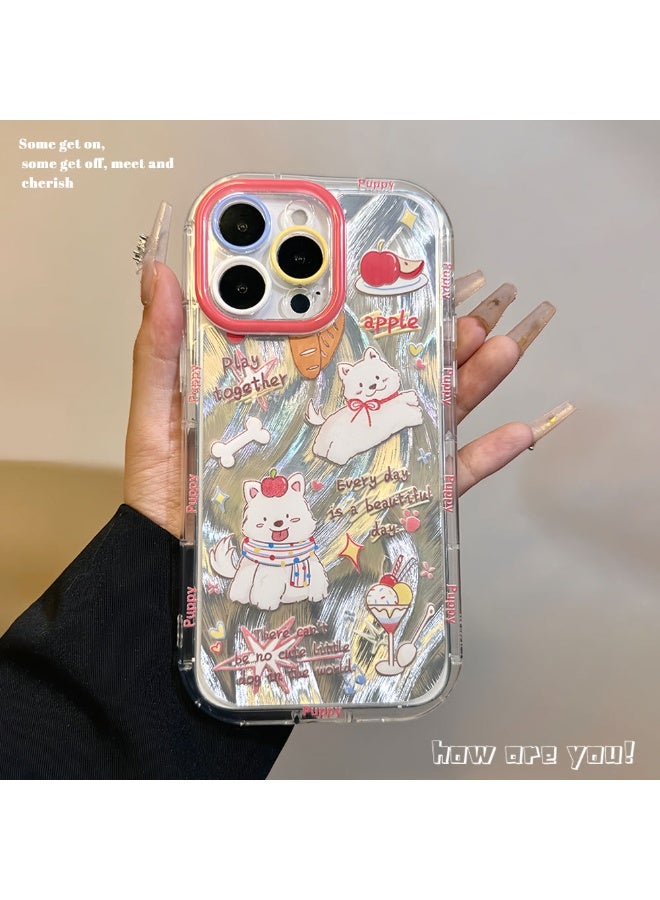 NIBEMINENT Cute Puppy Protective TPU Case Cover For iPhone 16
