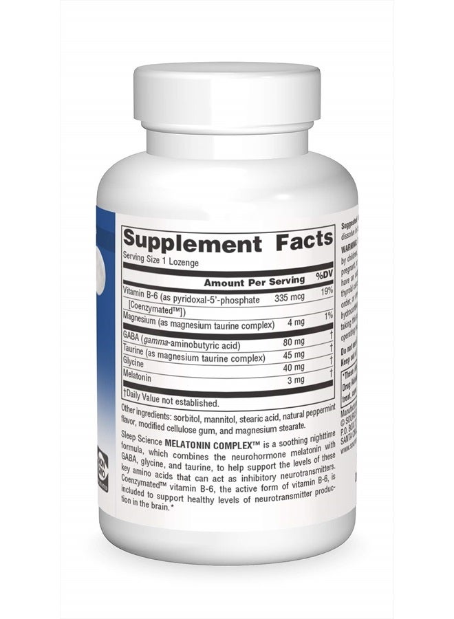 Source Naturals مركب الميلاتونين من سليب ساينس 3 ملجم بنكهة النعناع، 100 قرص  - Image 3
