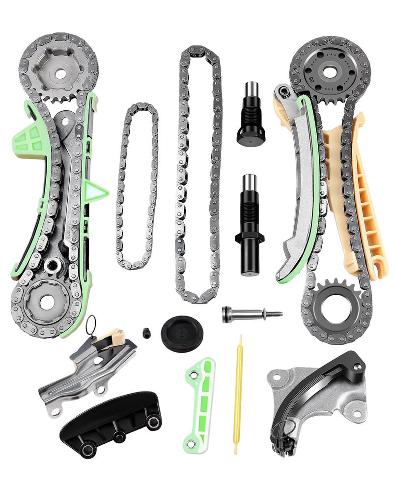 SCITOO TK4090 Timing Chain Kit Chain Tensioner Sprocket Chain Guide Rail fits for 9709 for Ford Explorer for Mazda B4000 for Mercury Mountaineer