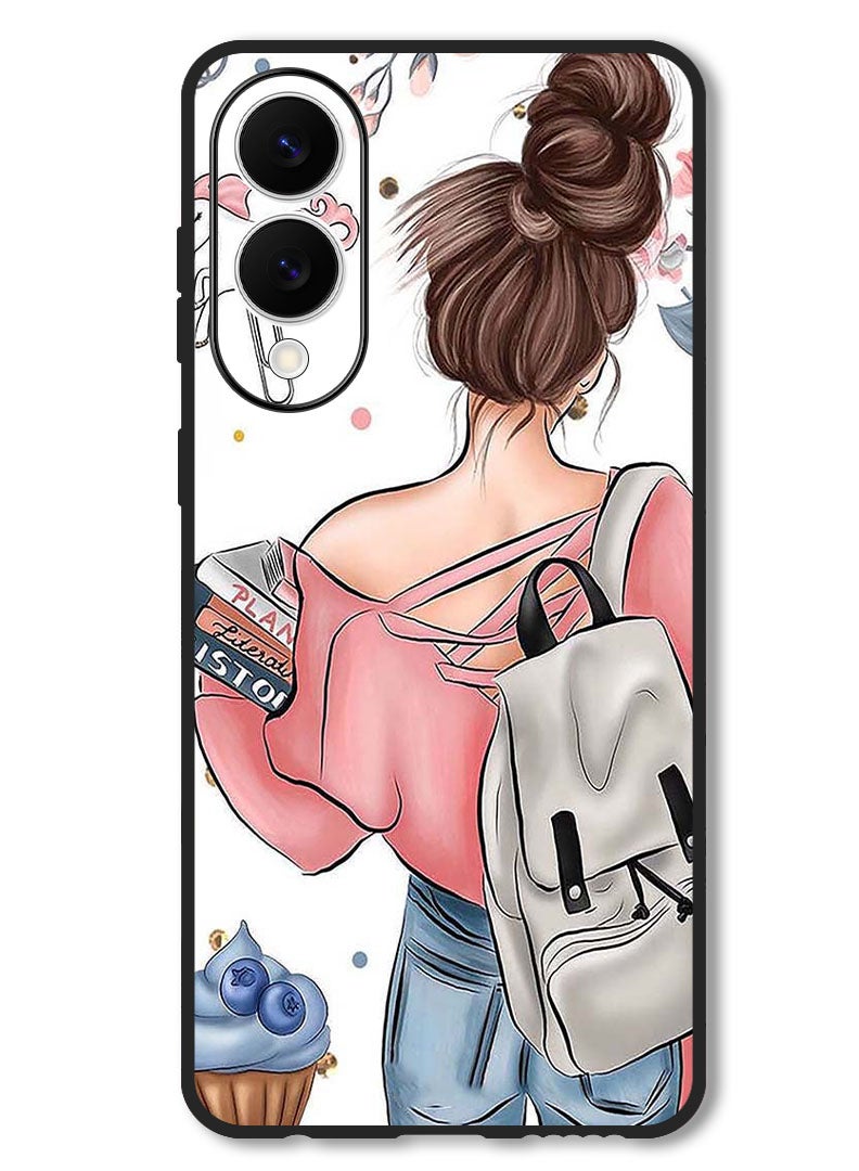 Theodor Case Compatible with Samsung Galaxy S25 Edge 6.7 Inch Protection Shockproof Bumper Cover School Girl - Image 1