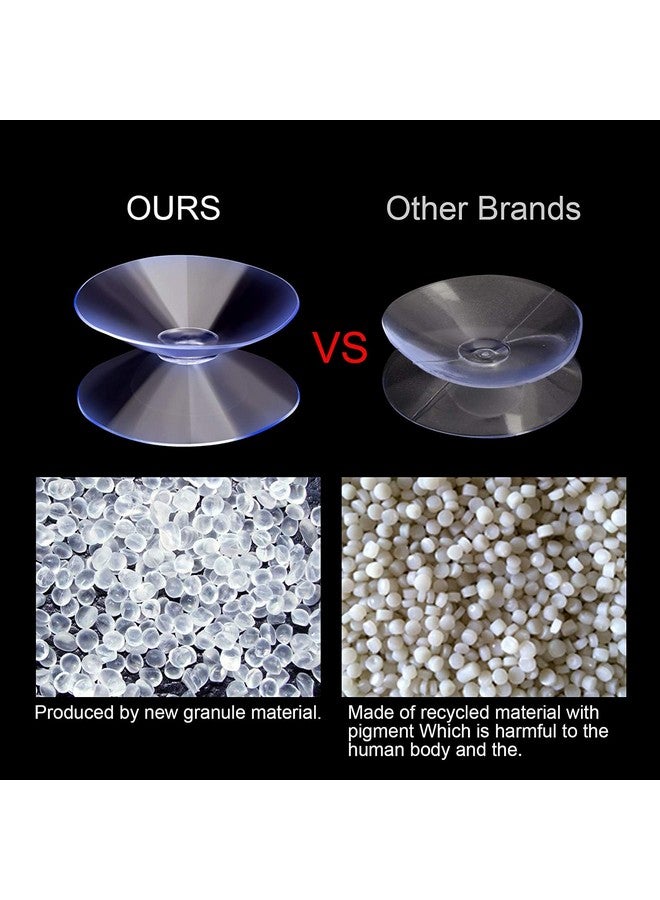 زيبويو أكواب شفط من ZIBUYU® للزجاج، وسادات شفط بلاستيكية مزدوجة الجوانب من مادة البولي فينيل كلوريد، 30 مم - 10 قطع باللون الأبيض - Image 3