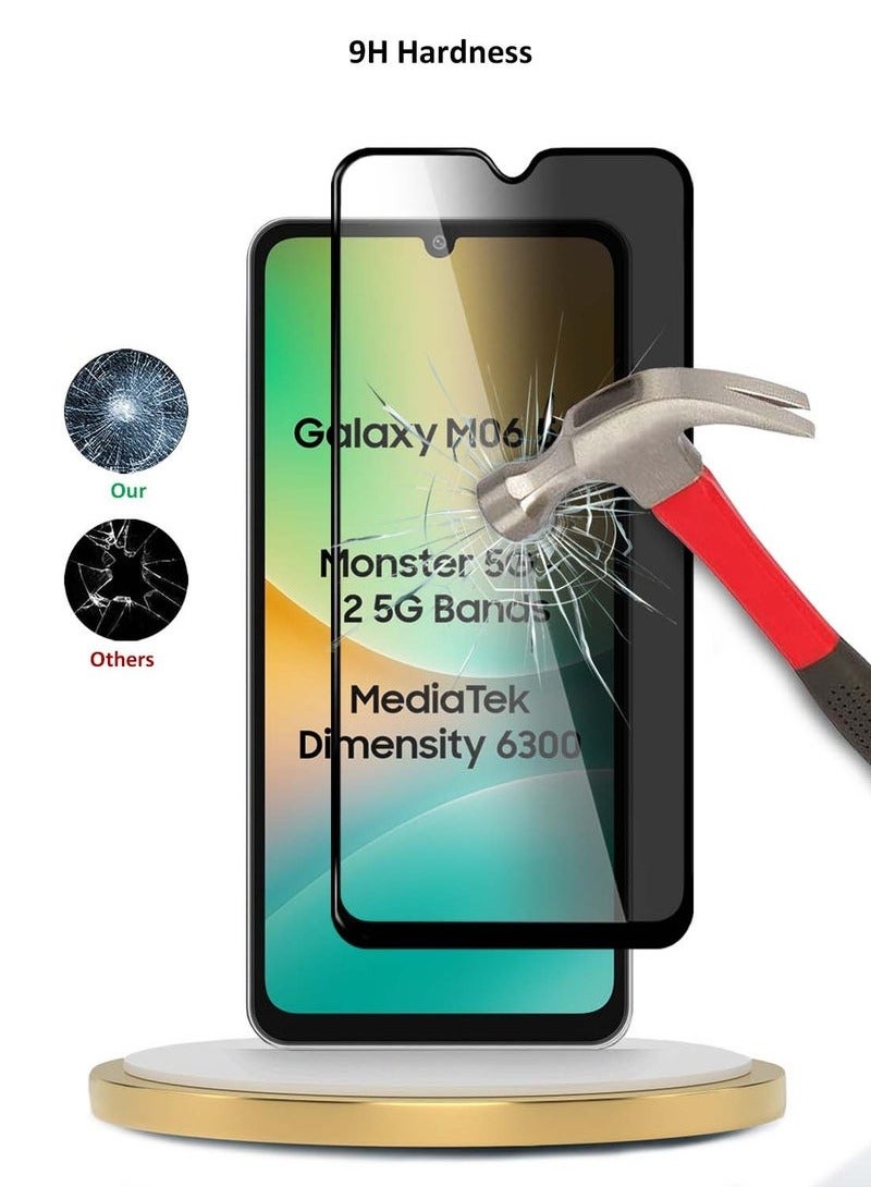 ELTRAZONE Samsung Galaxy M06 5G / Galaxy F06 5G 2025 E2E Series Privacy Tempered Glass Screen Protector – Full Glue Adhesion, Edge-to-Edge Full Cover, Anti-Spy Viewing Protection, Scratch Resistant – Clear/Black - Image 2