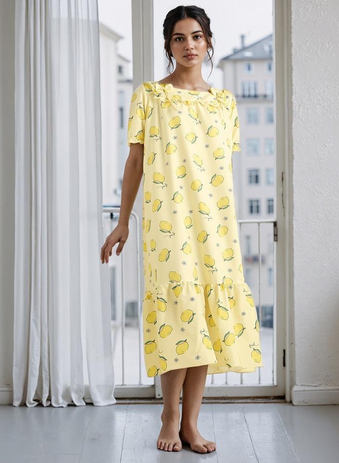 Splash FAV Printed Square Neck Night Dress - Image 2