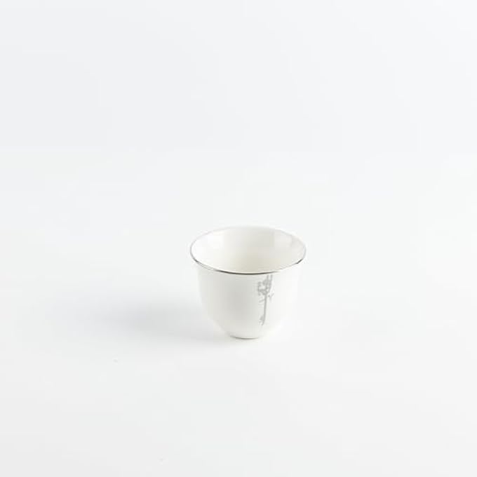 Bandai Tea And Arabic Coffee Set 19 Pcs From Liqaa  Pearl White  Silver - Image 5