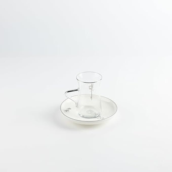 Bandai Tea And Arabic Coffee Set 19 Pcs From Liqaa  Pearl White  Silver - Image 3