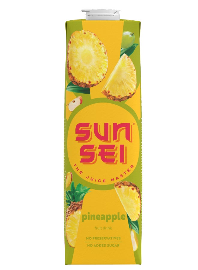 SunSei Pineapple Juice. No Added Sugar. No Preservatives. 1 Litre. - Image 1