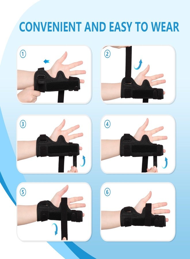 joingood Pinky Finger Splint, Boxer Fracture Splint, Metacarpal Splint for 4th or 5th Finger, Finger Splint for Broken Finger Trigger Finger Arthritis Tendonitis,Fits for Left & Right Hand(Mesh,S/M) - Image 4